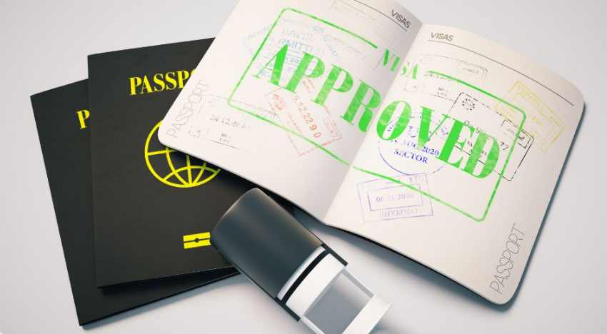 passport with approved visa